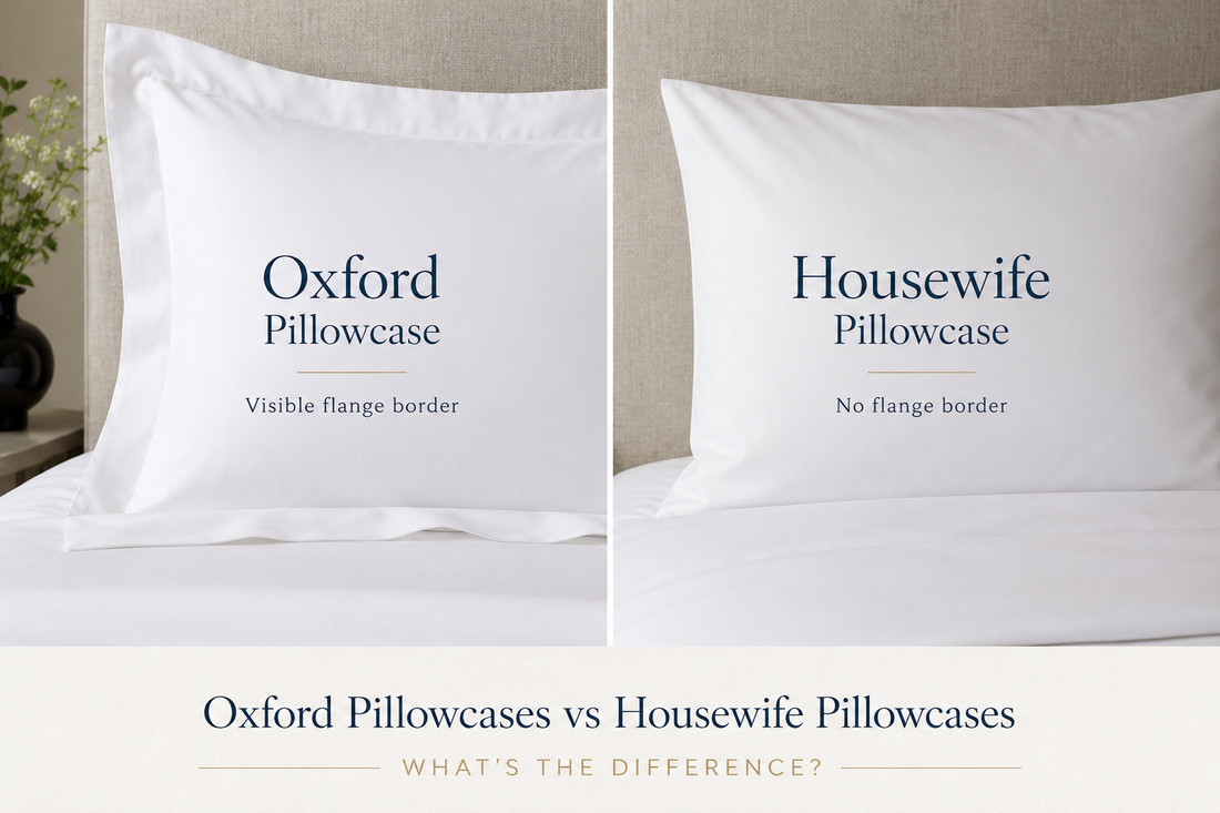 Oxford and housewife pillowcase comparison