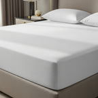 1000 Thread Count Organic Cotton White Fitted Sheet