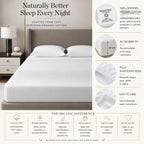 1000 Thread Count Organic Cotton White Fitted Sheet