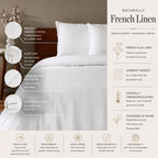 100% French Linen Heirloom White Pintuck Duvet Collection