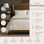 100% French Linen Ivory Duvet Cover Collection
