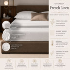 100% Linen Ivory Deep Fitted Sheet