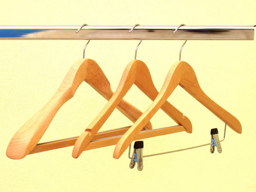 44 cm shaped general purpose hangers, non slip bar (Set of 6)