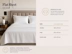 1000 Thread Count Organic Cotton White Flat Sheet