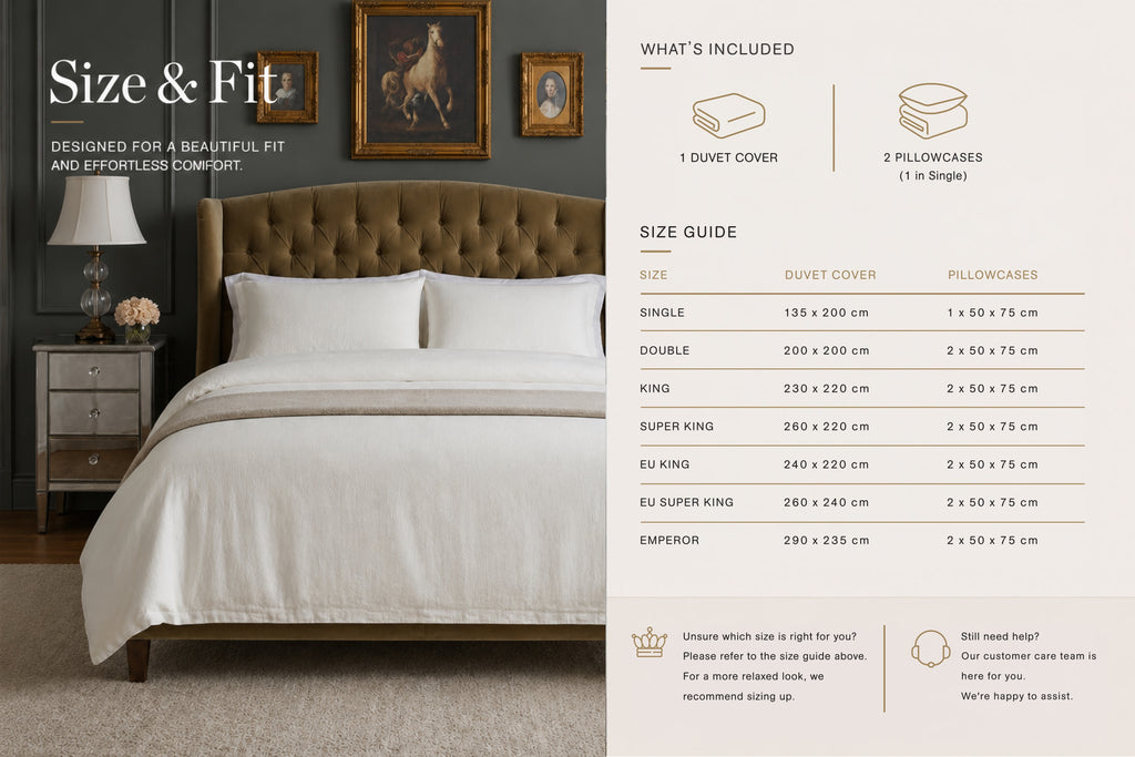 100% French Linen Ivory Duvet Cover Collection