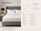 100% Linen White Deep Fitted Sheet