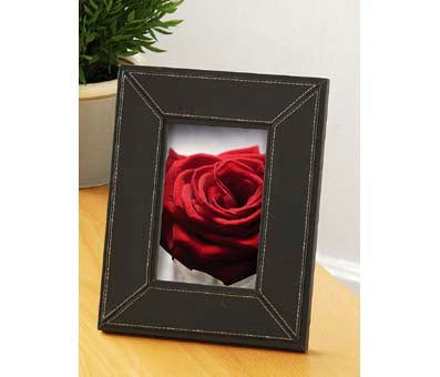 Black Faux Leather Photo Frame 5 x 7 inch