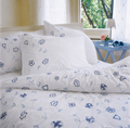 blue white floral embroidered duvet cover