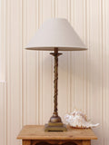 Brass Lamp Approx.46 cm with lampshade Approx. Height 30cm