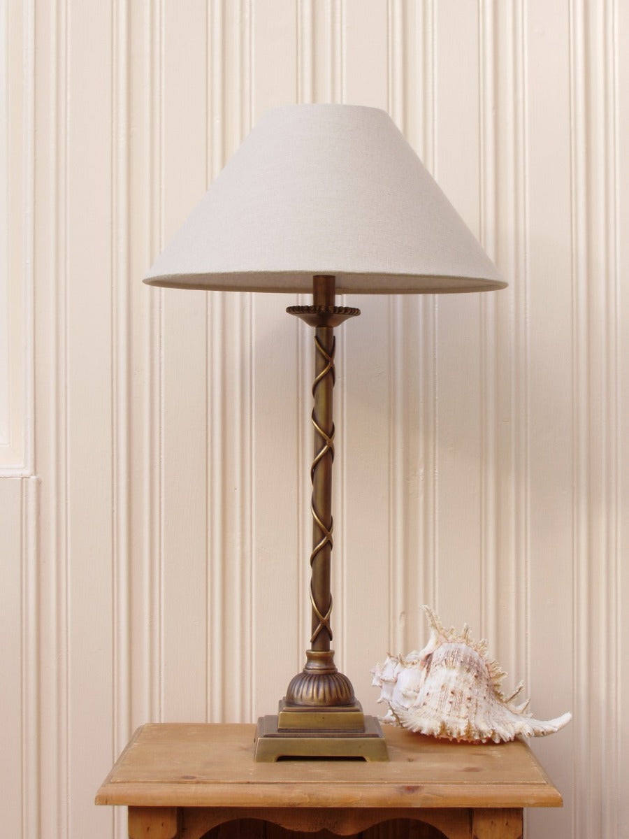 Brass Lamp Approx.46 cm with lampshade Approx. Height 30cm