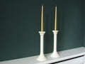 Cream Ceramic Candlestick Holder
