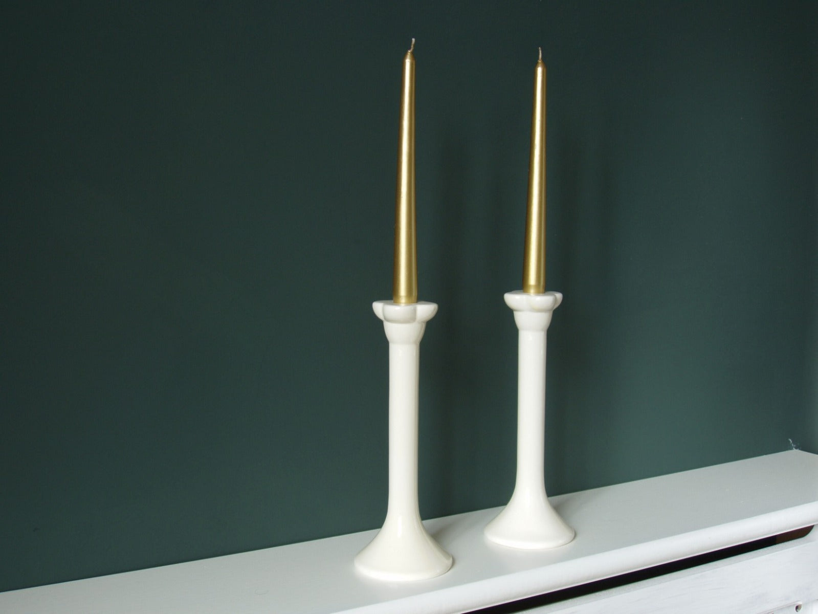 Cream Ceramic Candlestick Holder