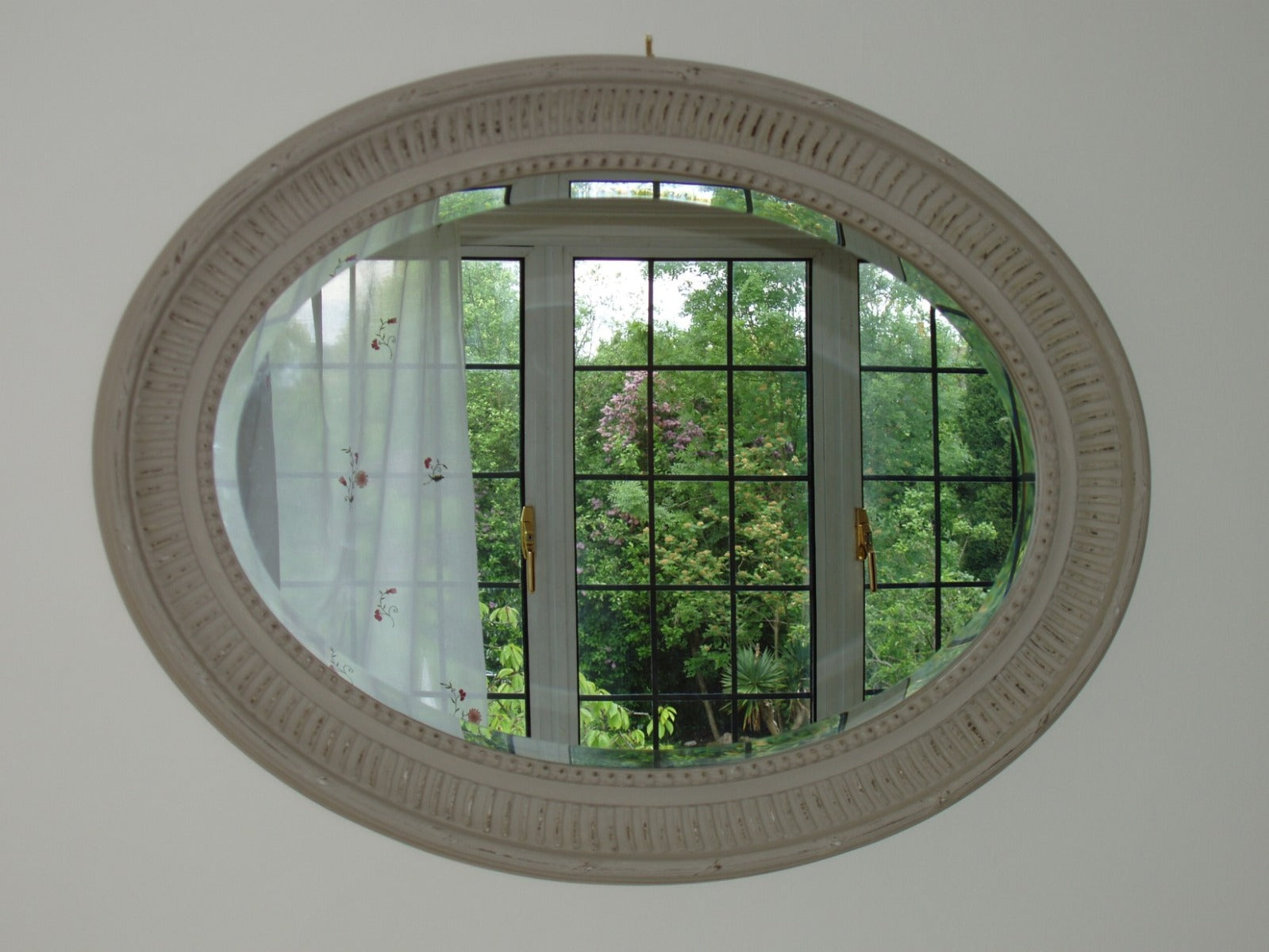 Distressed Look Green Mirror Approx. 67 x 88cm