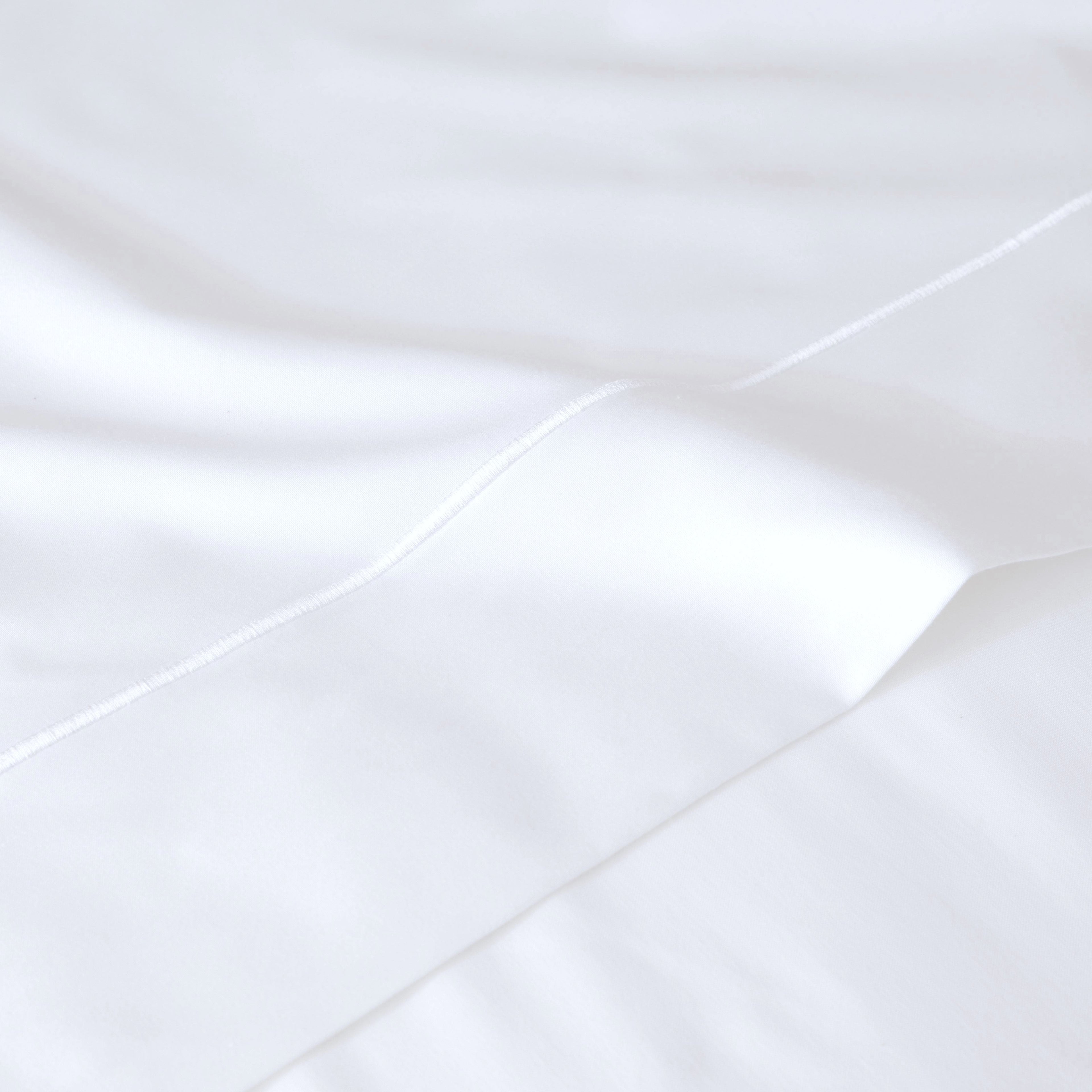 1000 Thread Count Organic Cotton White Flat Sheet