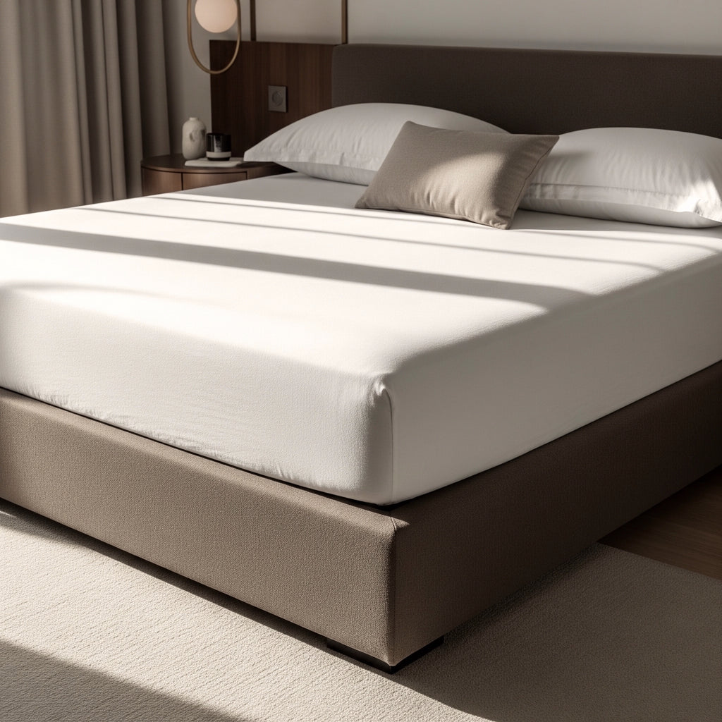 100% Linen Ivory Deep Fitted Sheet