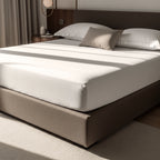 100% Linen Ivory Deep Fitted Sheet