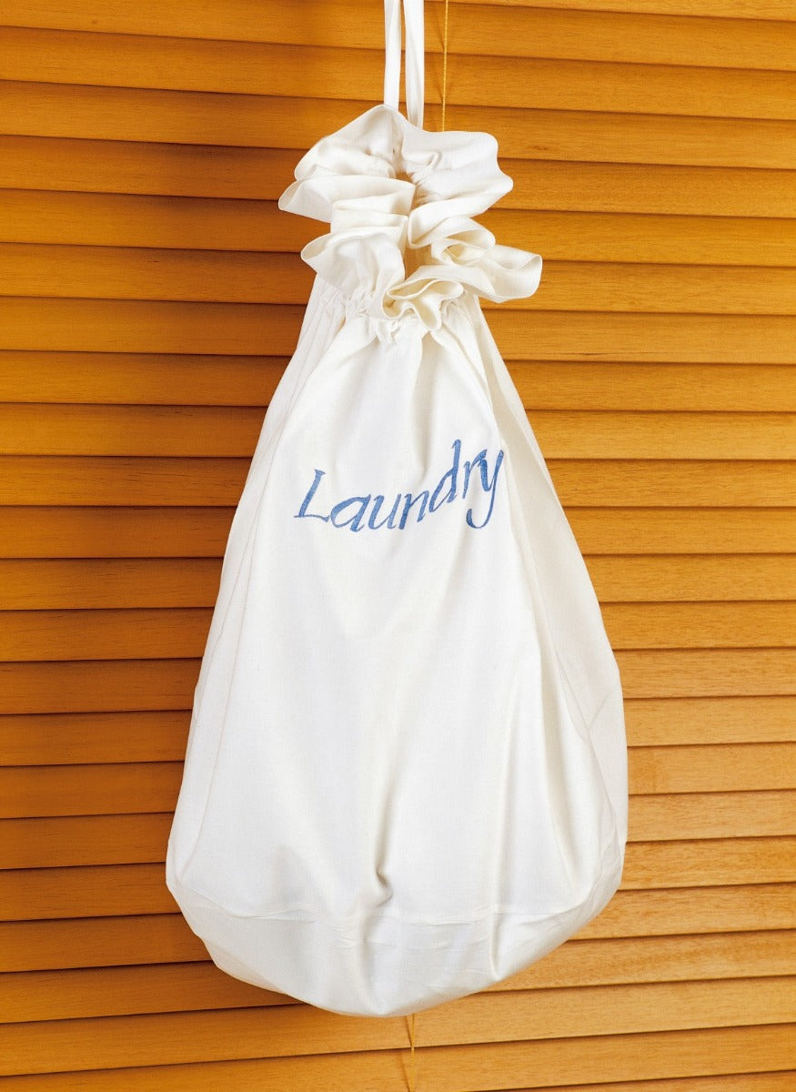 Laundry Bag Blue Script. Large