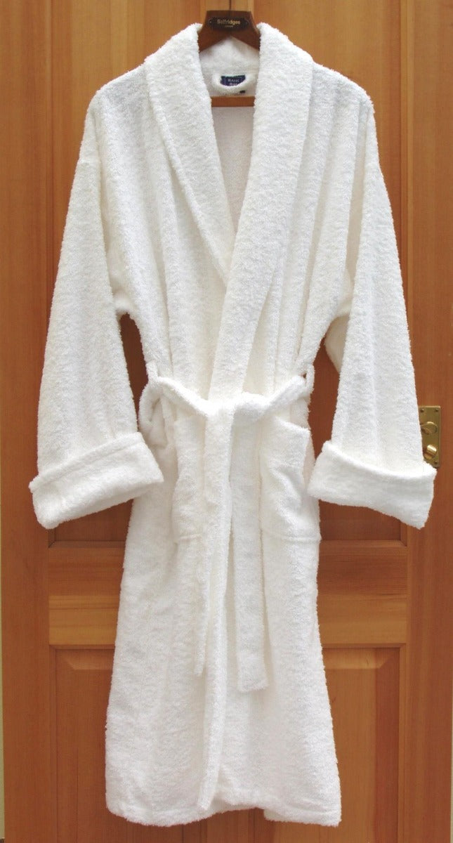 Luxury White Shawl Collar Bathrobe 450 gsm