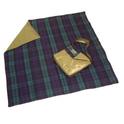 Pure Wool Rug with Bag. Black Watch 137 x 137 cm
