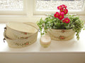 Set of 3 Red Rose Decorative Planters